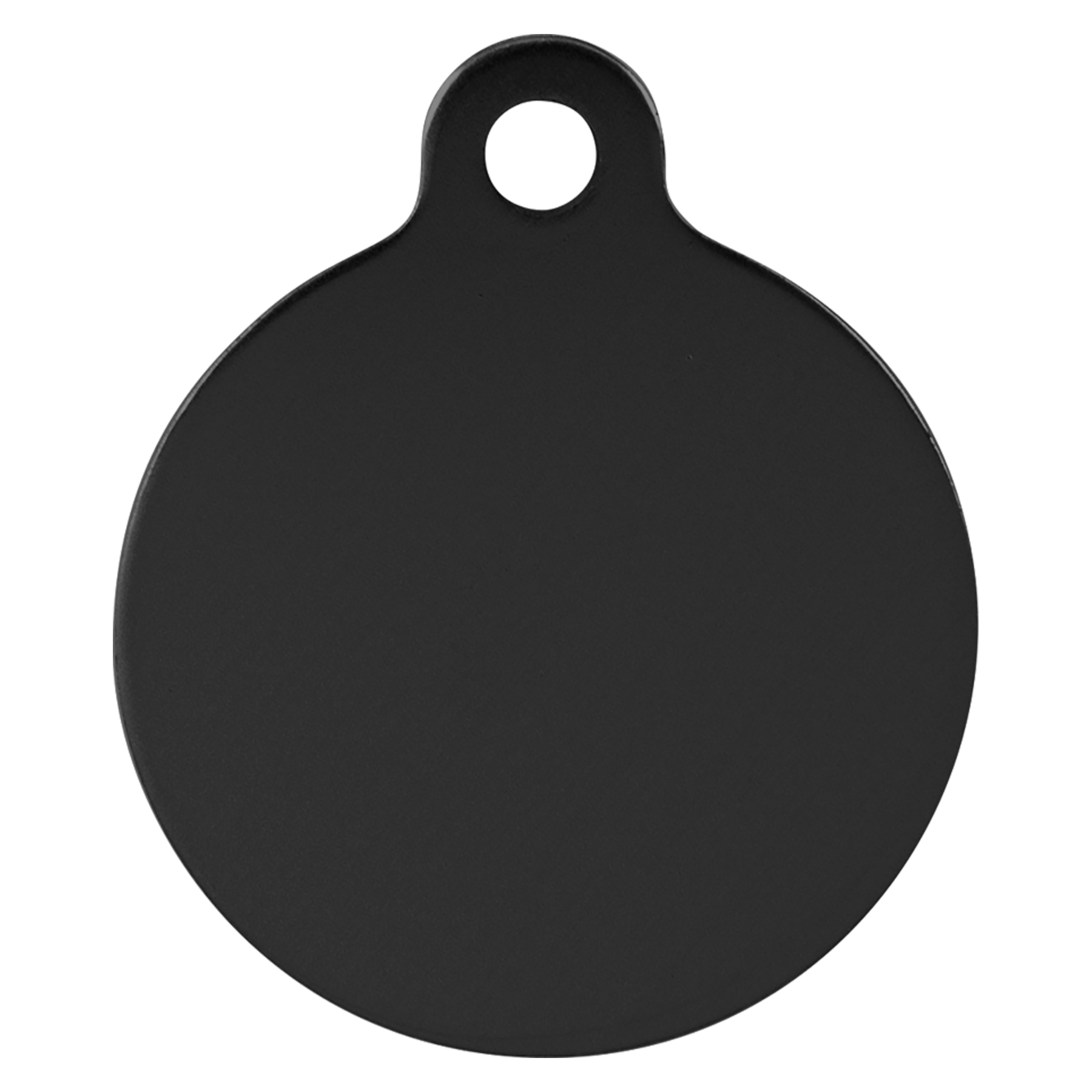 1" Laserable Anodized Aluminum Round Pet Tag with Tab