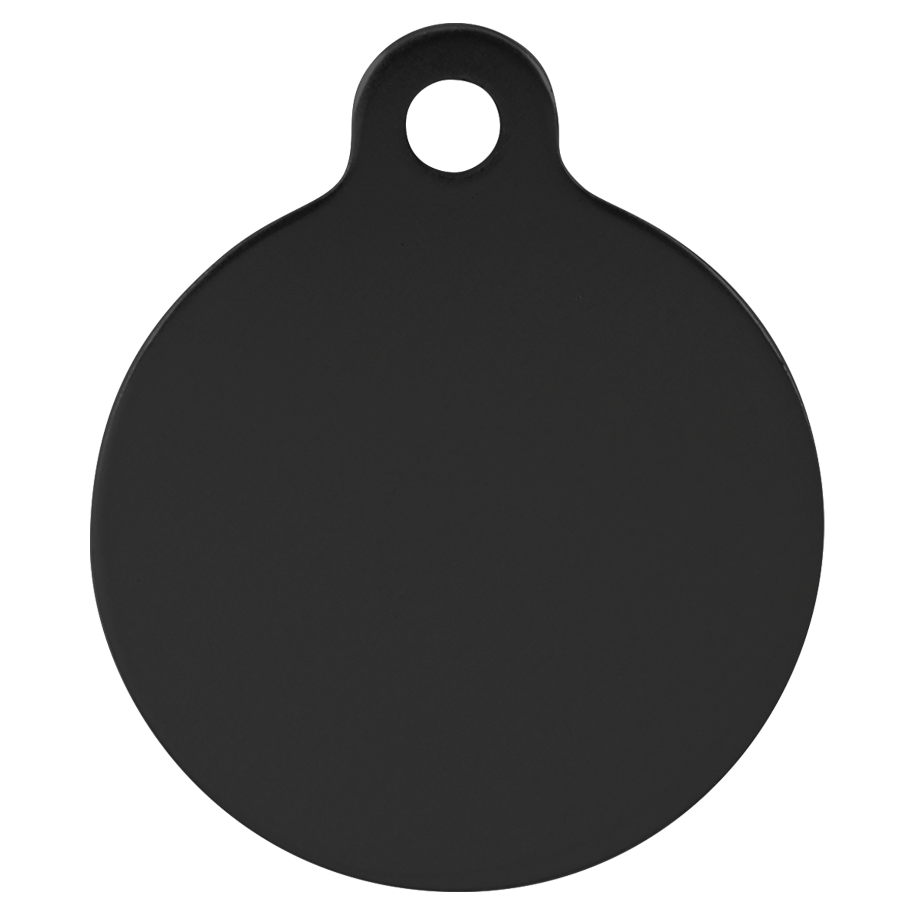 1 1/4" Laserable Anodized Aluminum Round Pet Tag with Tab